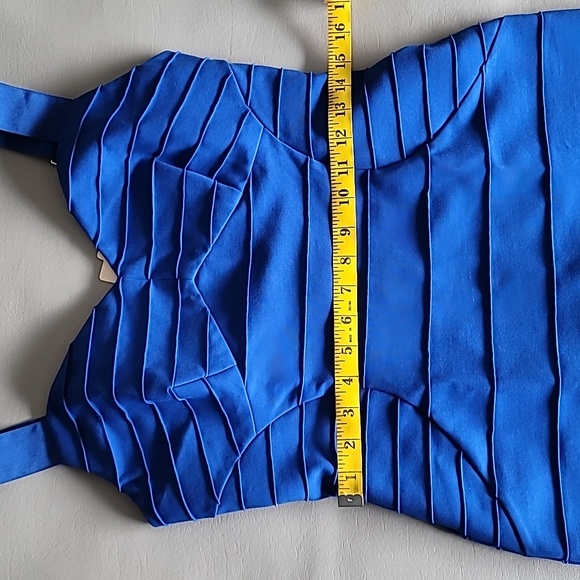 Ted Baker Charlii Mid Blue Stretch Bodycon Jersey Sheath Dress TB 4 US 10 $295 - Picture 8 of 13